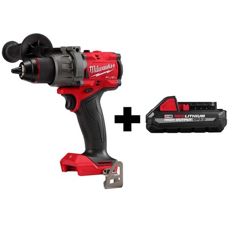 Milwaukee M18 Fuel 1/2" Hammer Drill, Battery 2804-20, 48-11-1835