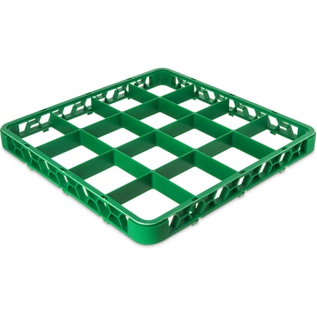 Carlisle Foodservice Dvde Glss Rack Ext, 1.78", Grn, 25 Comp, PK6 RE25C09