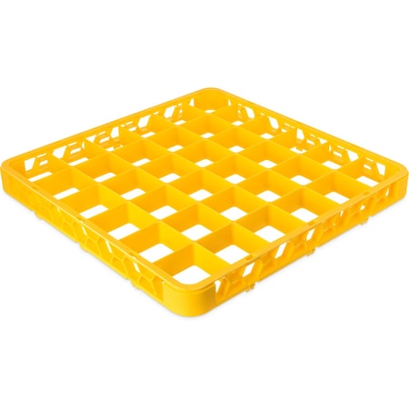 Carlisle Foodservice Dvde Glss Rack Ext, 1.78", Ylw, 36 Comp, PK6 RE36C04