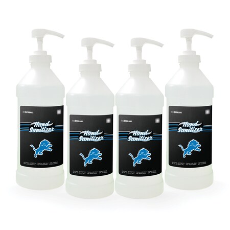 Fanmats Hand Sanitizer, Detroit Lions, 32 oz., PK4 29458