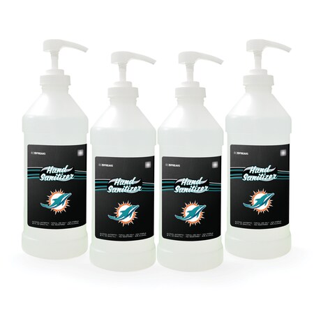 Fanmats Hand Sanitizer, Miami Dolphins, 32 oz, PK4 29503