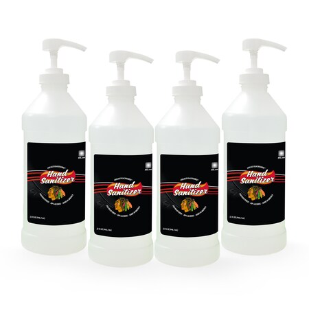 Fanmats Hand Sanitizer, Chicago Blackhawks, 3, PK4 29593