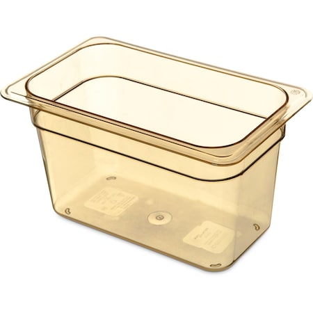 Carlisle Foodservice Food Pan HH, 6", DP, 1/4, Amber, PK6 3088213