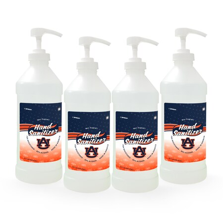 Fanmats Hand Sanitizer, Auburn, 32 oz., Pump T, PK4 29743