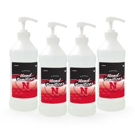 Fanmats Hand Sanitizer, Nebraska, 32 oz., Pump, PK4 29904