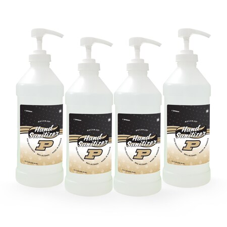 Fanmats Hand Sanitizer, Purdue, 32 oz., Pump T, PK4 29959