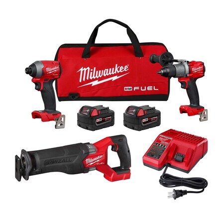 Milwaukee Tool M18 FUEL™ Cordless 3 Tool Combo Kit 2998-23
