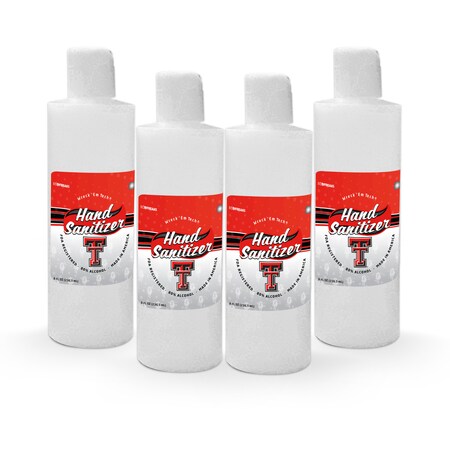 Fanmats Hand Sanitizer, Texas Tech, 8 oz., Fli, PK4 29996