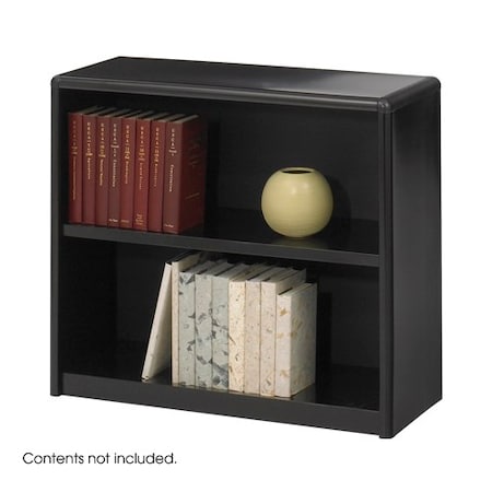 Safco ValueMate Economy Bookcase, 2-Shelf, Black 7170BL