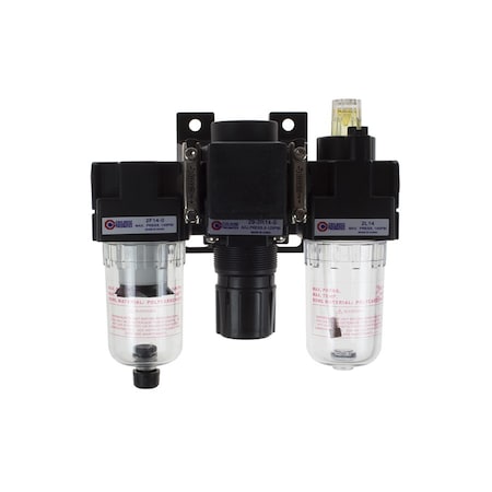 Coilhose Pneumatics F/R Duo Compact 1/4" W/Square Gage Manual CO 29-3C14-00