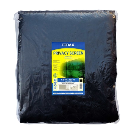 Tenax Privacy Screen, Black, 150 ft Overall L 2A220041