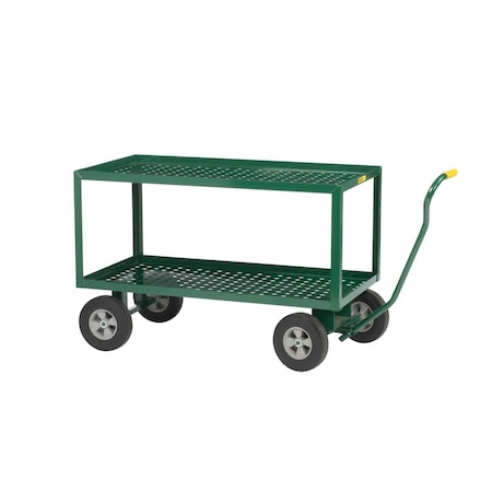 Little Giant Wagon Truck, 12 ga. Steel, 1000 lb Load Capacity, 2 Shelves 2LDWP243610G