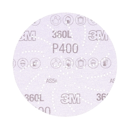 3M Abrasive Disc, 3 in Dia, Aluminum Oxide, P400 Grit 0-00-51141-20888-6