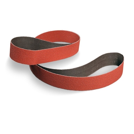 3M Cubitron Cloth Belt 984F, Coated, Ceramic, 36 Grit, Not Applicable, 984F, Red 7100232751