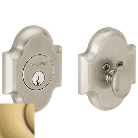 Baldwin Estate Satin Brass with Brown Deadbolts 8252.060