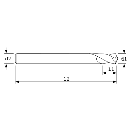 Ac Drills Spot Drill, 2FL, Tialn, 90 deg., 3/8" dia. NCC03120-90
