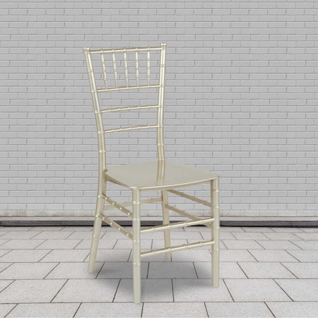 Flash Furniture HERCULES Series Champagne Resin Stacking Chiavari Chair, PK2 2-LE-CHAMP-M-GG