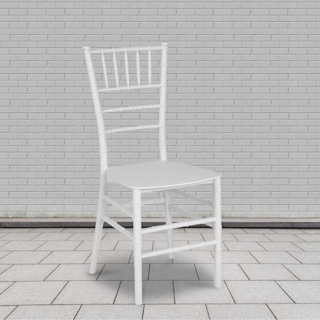 Flash Furniture HERCULES Series White Resin Stacking Chiavari Chair, PK2 2-LE-WHITE-M-GG