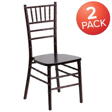 Flash Furniture HERCULES Series Walnut Wood Chiavari Chair 2-XS-WALNUT-GG