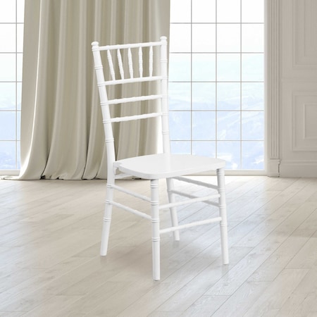 Flash Furniture HERCULES Series White Wood Chiavari Chair, PK2 2-XS-WHITE-GG