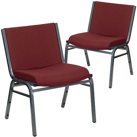 Flash Furniture Burgundy Fabric Stack Chair, PK2 2-XU-60555-BY-GG