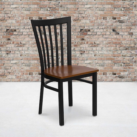 Flash Furniture Black School Chair-Cherry Seat, PK2 2-XU-DG6Q4BSCH-CHYW-GG