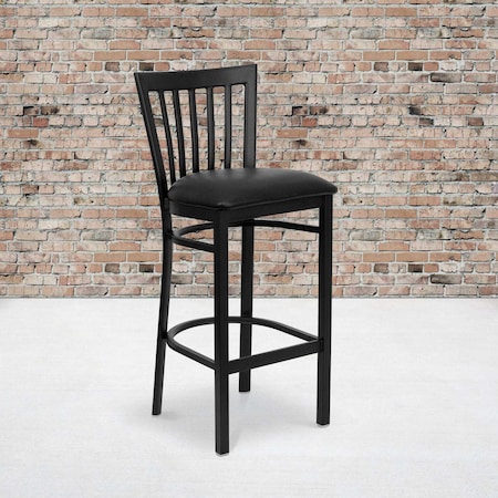 Flash Furniture Black School Stool-Black Seat, PK2 2-XU-DG6R8BSCH-BAR-BLKV-GG