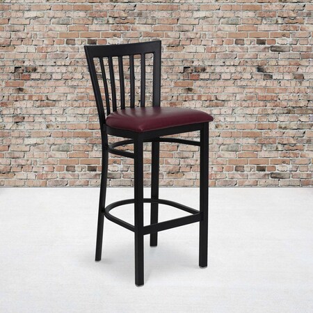 Flash Furniture Black School Stool-Burg Seat, PK2 2-XU-DG6R8BSCH-BAR-BURV-GG