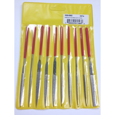 Hhip 10 Piece Medium Coarse Diamond Needle File Set 3000-0062