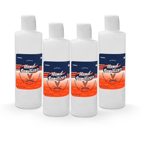 Fanmats Hand Sanitizer, Virginia, 8 oz., Flip, PK4 30011