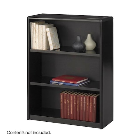 Safco ValueMate Economy Bookcase, 3-Shelf, Black 7171BL