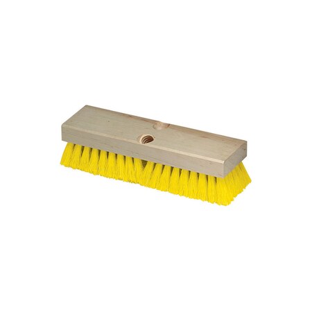 Carlisle Foodservice Polypropylene Deck Scrub, 10", Yellow, PK12 36193MX04