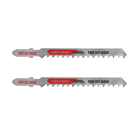 Craftsman T-Shank Fast Cut Jig Saw Blades, 3-, PK2 CMAJ146WF2