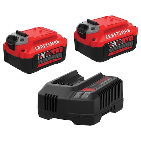 Craftsman Battery Kit, 4 Ah, Li-Ion CMCB204-2CK