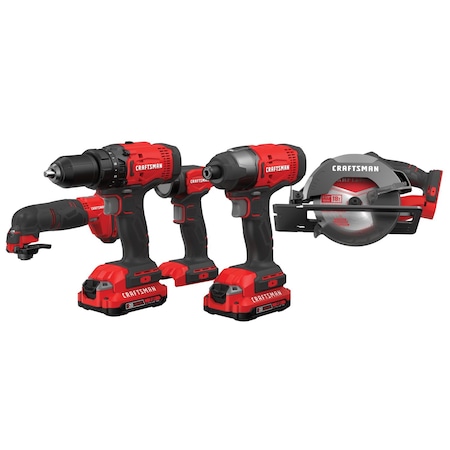 Craftsman V20 Cordless 5 Tool Combo Kit (2 Batteri CMCK501D2