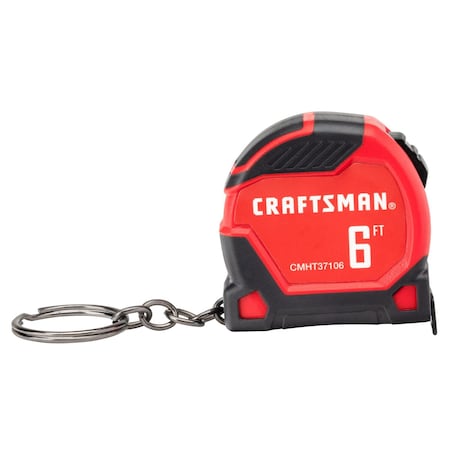 Craftsman Key Chain Tape Measure, 6-Ft CMHT37106G