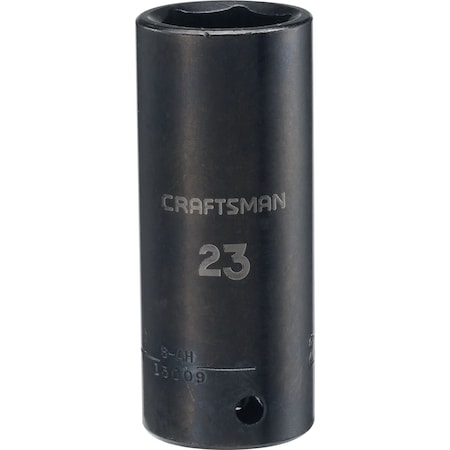 Craftsman Sockets, 1/2" Drive 23mm Metric Deep Soc CMMT13009