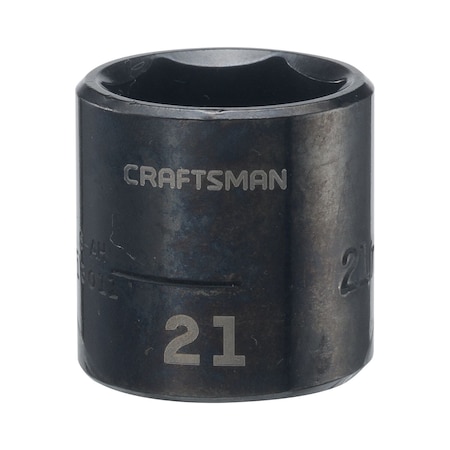 Craftsman Sockets, 3/8" Drive 21mm Impact Shallow CMMT13011