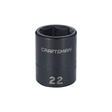 Craftsman Sockets, 1/2" Drive 22mm Metric Impact S CMMT15869