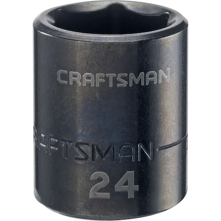 Craftsman Sockets, 1/2" Drive 24mm Metric Impact S CMMT15870