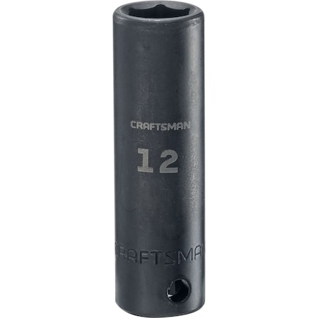 Craftsman Sockets, 3/8" Drive 12mm Metric Deep Imp CMMT15901