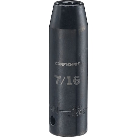 Craftsman Sockets, 1/2" Drive 7/16" SAE Deep Impac CMMT15996