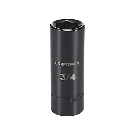 Craftsman Sockets, 1/2" Drive 3/4" SAE Deep Impact CMMT16061