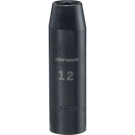 Craftsman Sockets, 1/2" Drive 12mm Metric Deep Imp CMMT16073