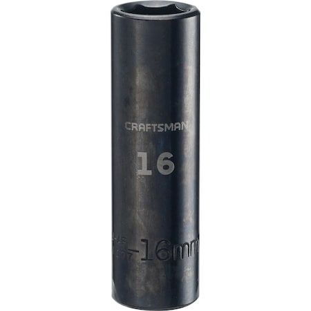 Craftsman Sockets, 1/2" Drive 16mm Metric Deep Imp CMMT16077