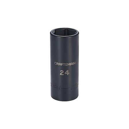 Craftsman Sockets, 1/2" Drive 24mm Metric Deep Imp CMMT16086