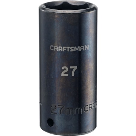 Craftsman Sockets, 1/2" Drive 27mm Metric Deep Imp CMMT16087