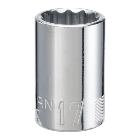 Craftsman Sockets, 1/2" Drive 17mm 12 Point Shallo CMMT44237