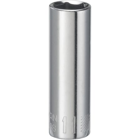 Craftsman Sockets, 1/4" Drive 11mm 6 Point Deep So CMMT44408