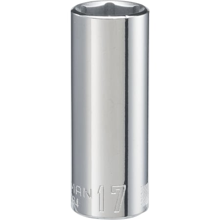 Craftsman Sockets, 3/8" Drive 17mm 6 Point Deep So CMMT44434